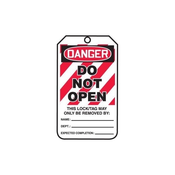 Accuform Danger, RP-Plastic, 3-1/4 in Width, 0.075 in Height, , 25 PK MLT412LTP - main